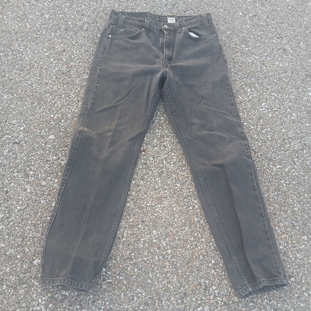 Vintage Levis 505 Jeans Mens 34x30 Black Orange Tab Regular Fit Straight Pants